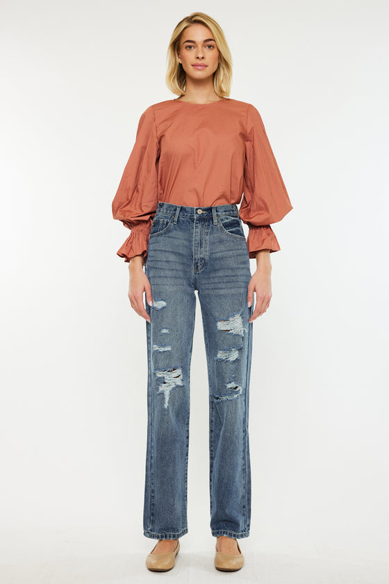 Stephanie Ultra High Rise 90's Boyfriend Jeans - Official Kancan USA