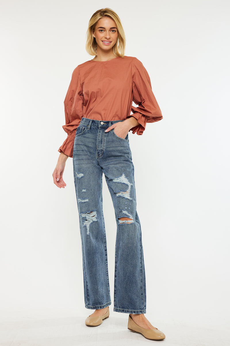 Stephanie Ultra High Rise 90's Boyfriend Jeans - Official Kancan USA