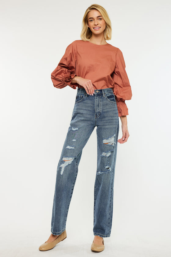 Stephanie Ultra High Rise 90's Boyfriend Jeans - Official Kancan USA