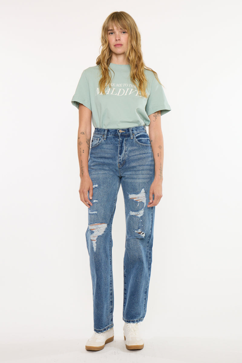 Stephanie Ultra High Rise 90's Boyfriend - Official Kancan USA