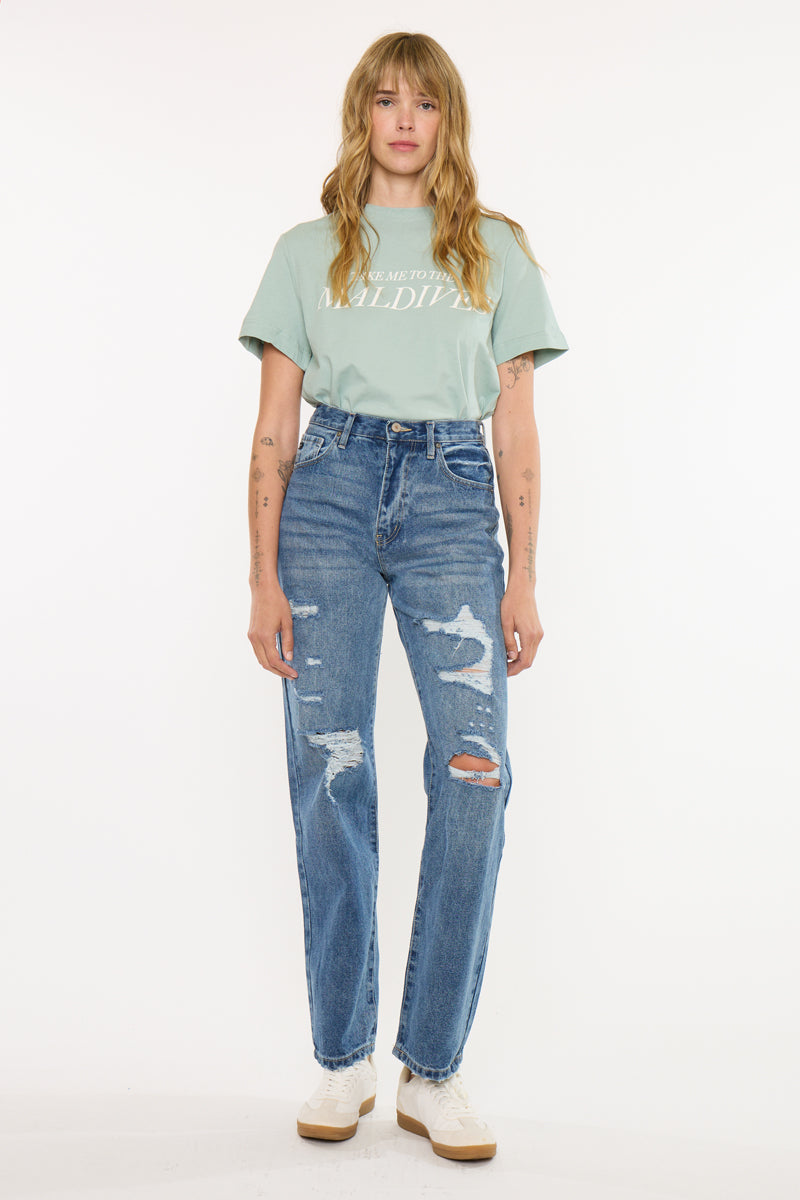 Stephanie Ultra High Rise 90's Boyfriend - Official Kancan USA