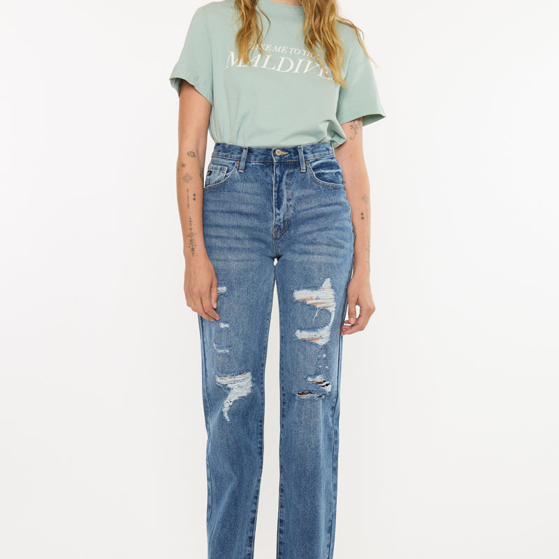 Stephanie Ultra High Rise 90's Boyfriend - Official Kancan USA