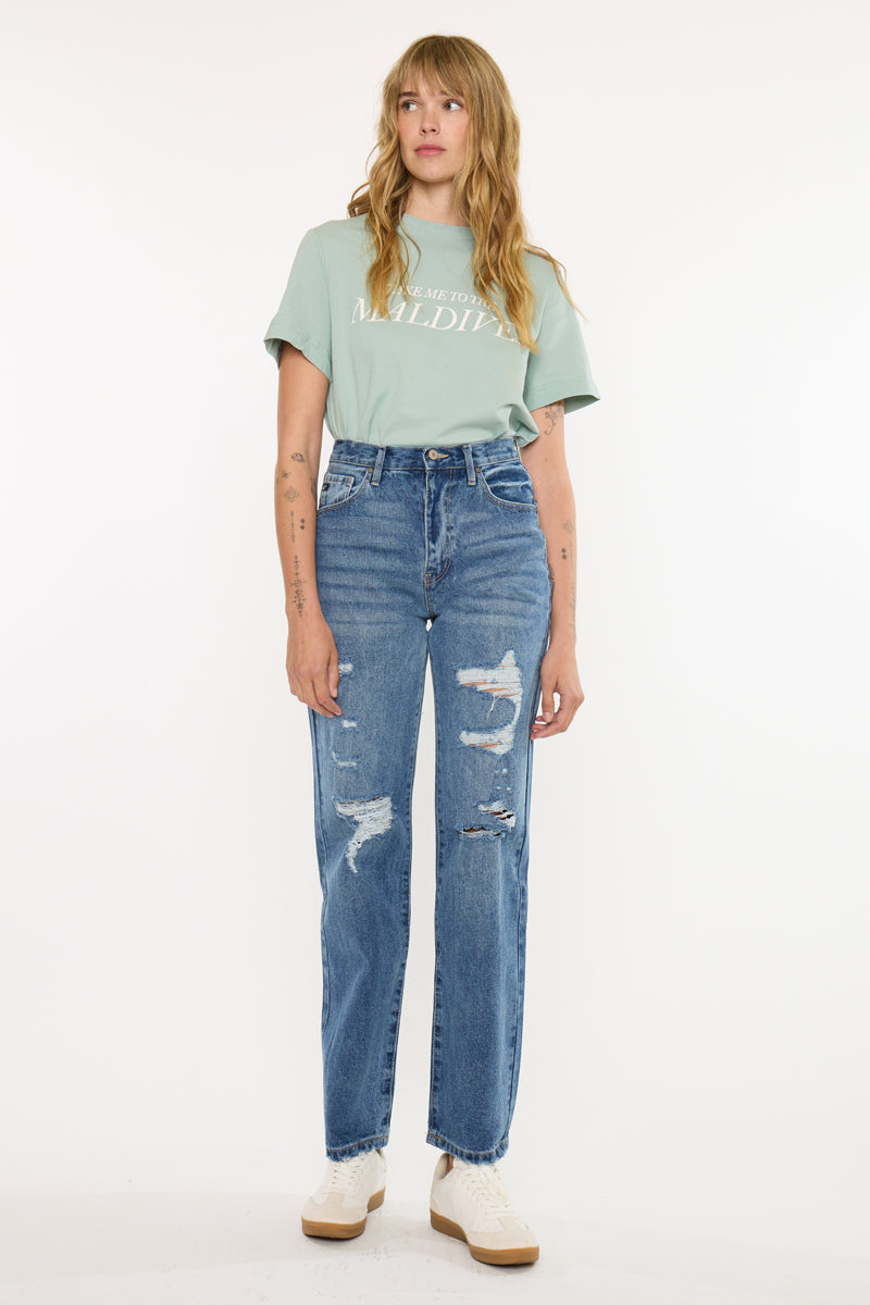 Stephanie Ultra High Rise 90's Boyfriend - Official Kancan USA