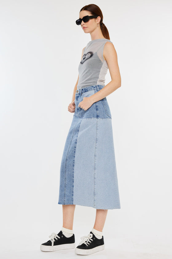 Brodie Color Block Midi Skirt - Official Kancan USA