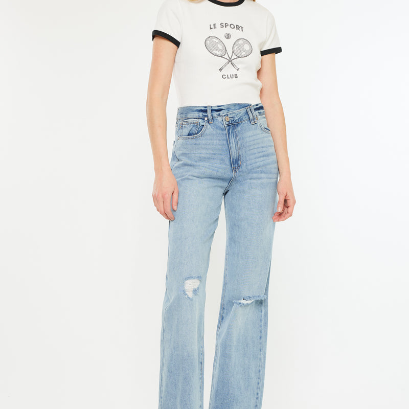 Wanda Ultra High Rise 90's Straight Leg Jeans - Official Kancan USA