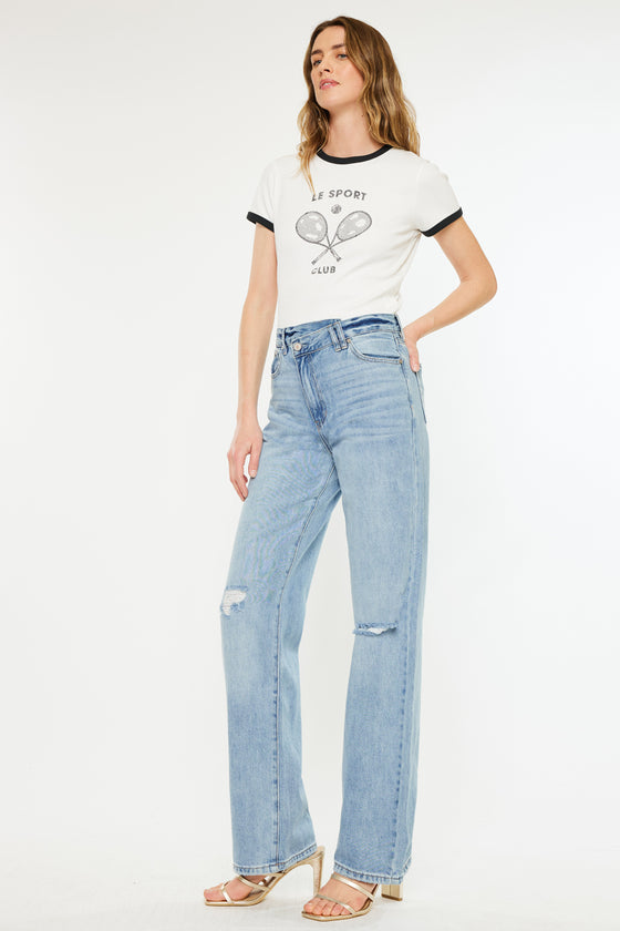 Wanda Ultra High Rise 90's Straight Leg Jeans - Official Kancan USA