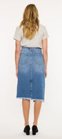 Indigo High Rise Midi Skirt - Official Kancan USA