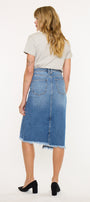 Indigo High Rise Midi Skirt - Official Kancan USA