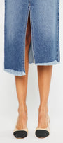 Indigo High Rise Midi Skirt - Official Kancan USA