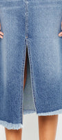 Indigo High Rise Midi Skirt - Official Kancan USA