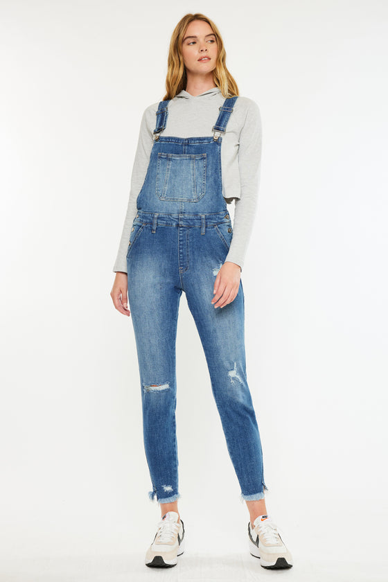 Katarina High Rise Ankle Skinny Overalls