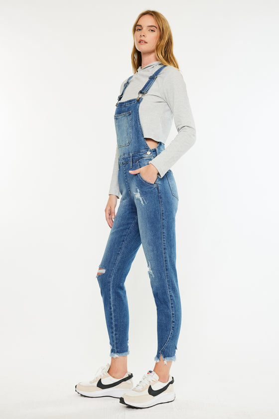 Katarina High Rise Ankle Skinny Overalls
