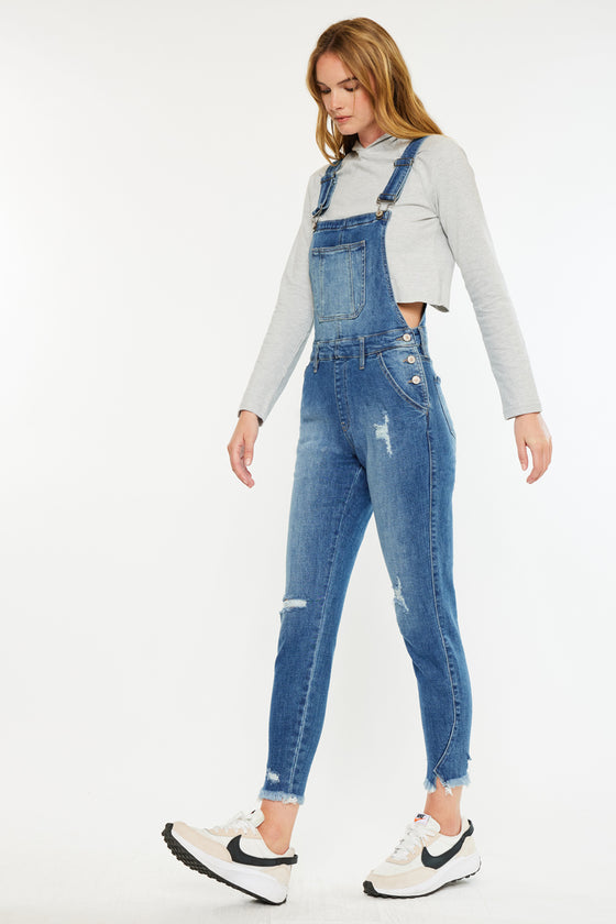 Katarina High Rise Ankle Skinny Overalls