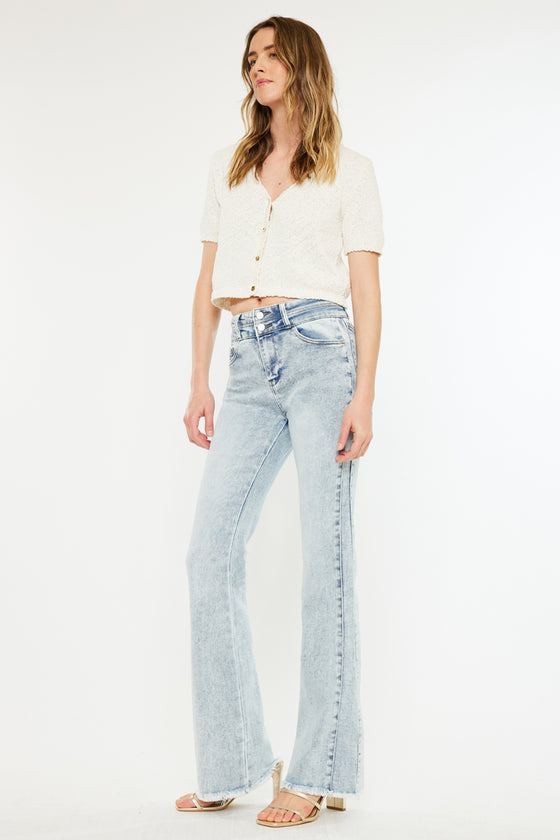 Kara High Rise Flare Jeans - Official Kancan USA