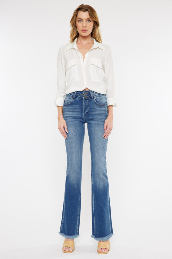 Kara High Rise Flare Jeans - Official Kancan USA