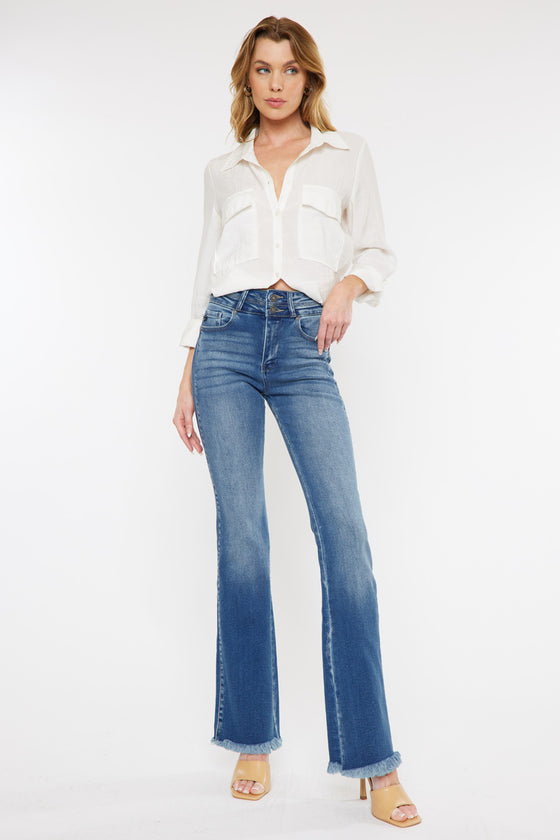 Kara High Rise Flare Jeans - Official Kancan USA