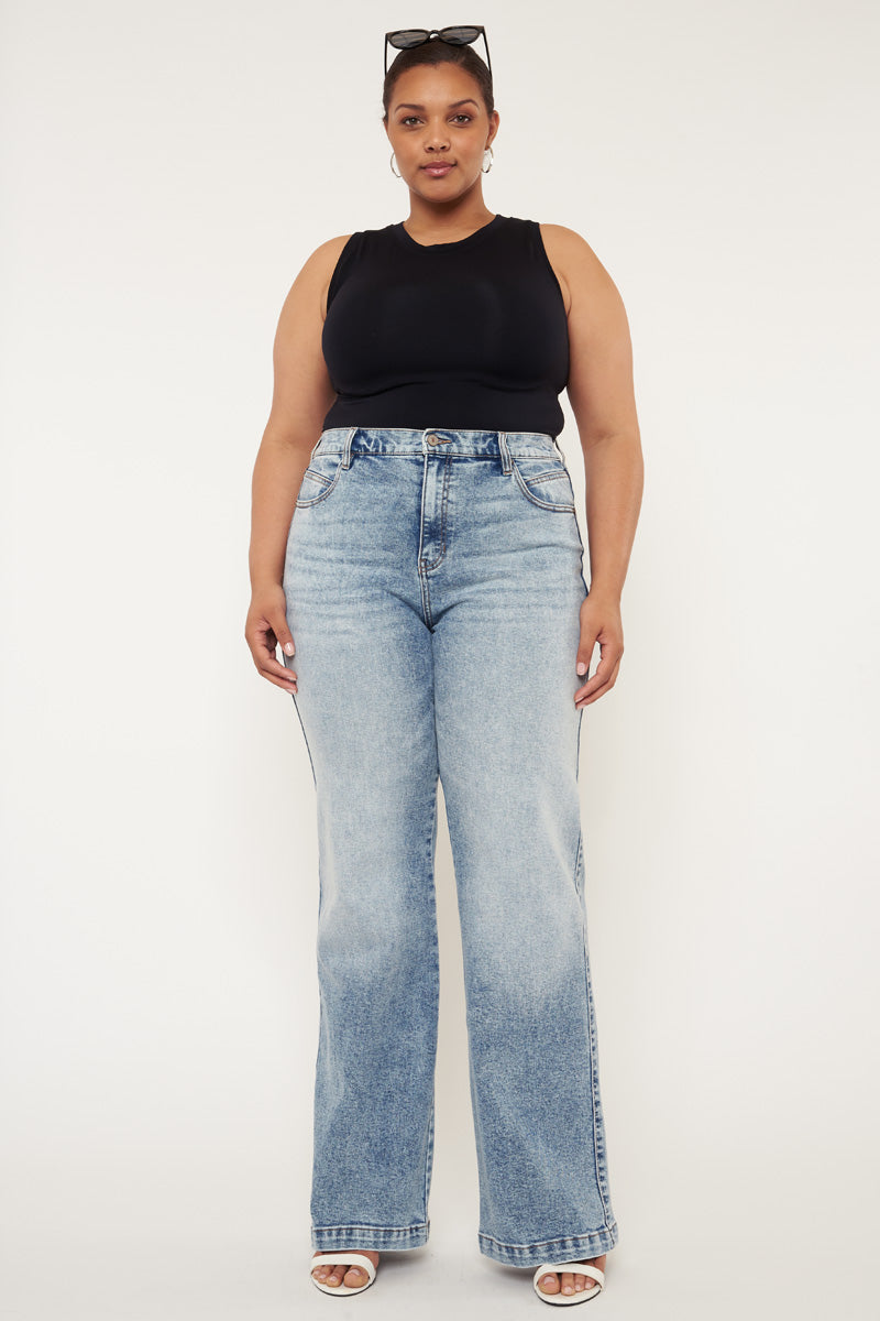 Allison Ultra High Rise 90's Flare Jeans (Plus Size) - Official Kancan USA