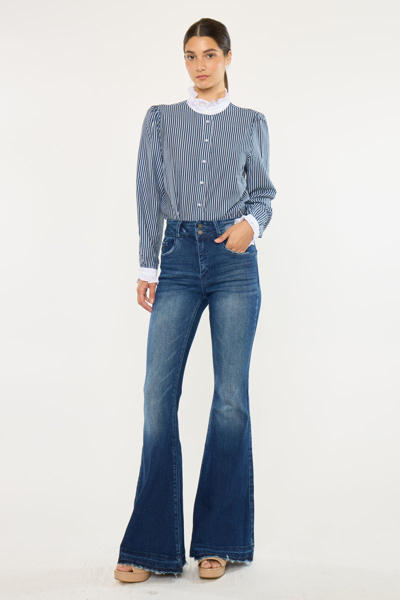 Cinthia Ultra High Rise Super Flare Jeans - Official Kancan USA