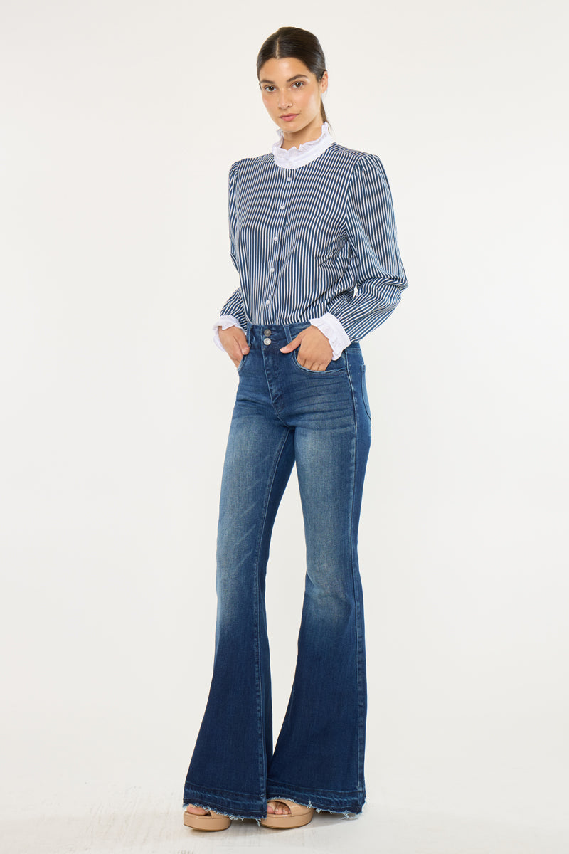 Cinthia Ultra High Rise Super Flare Jeans - Official Kancan USA
