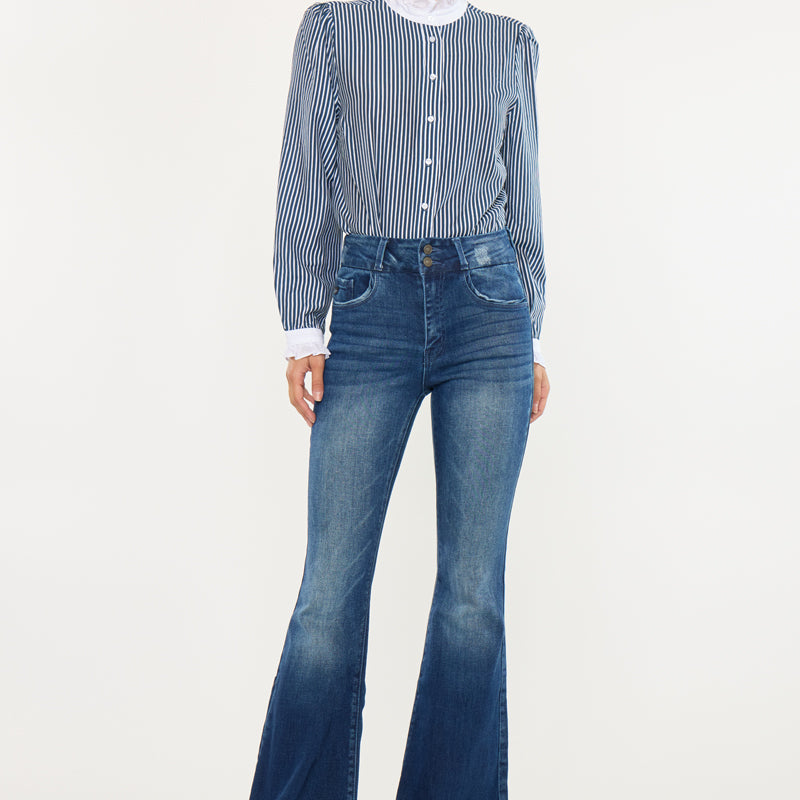 Cinthia Ultra High Rise Super Flare Jeans - Official Kancan USA