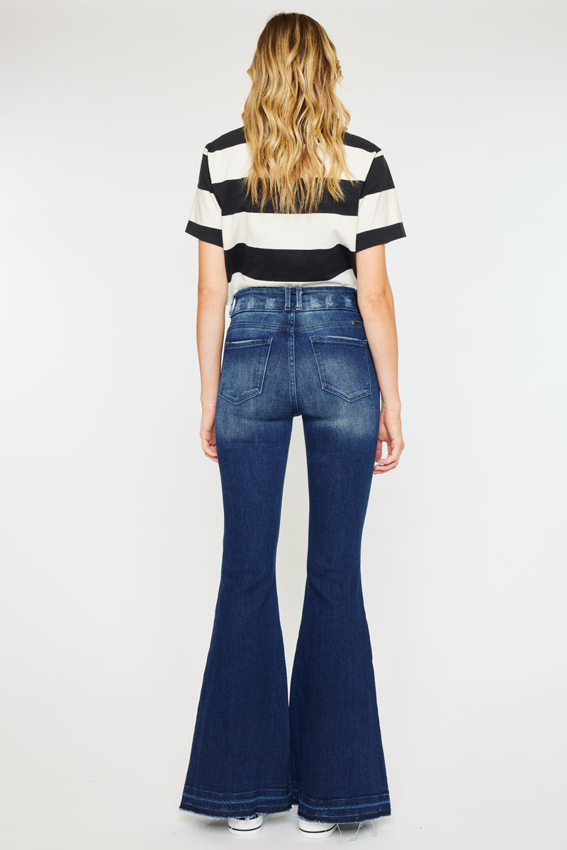 Kancan Cinthia Ultra High Rise Super Flare Jeans Dark Wash 28