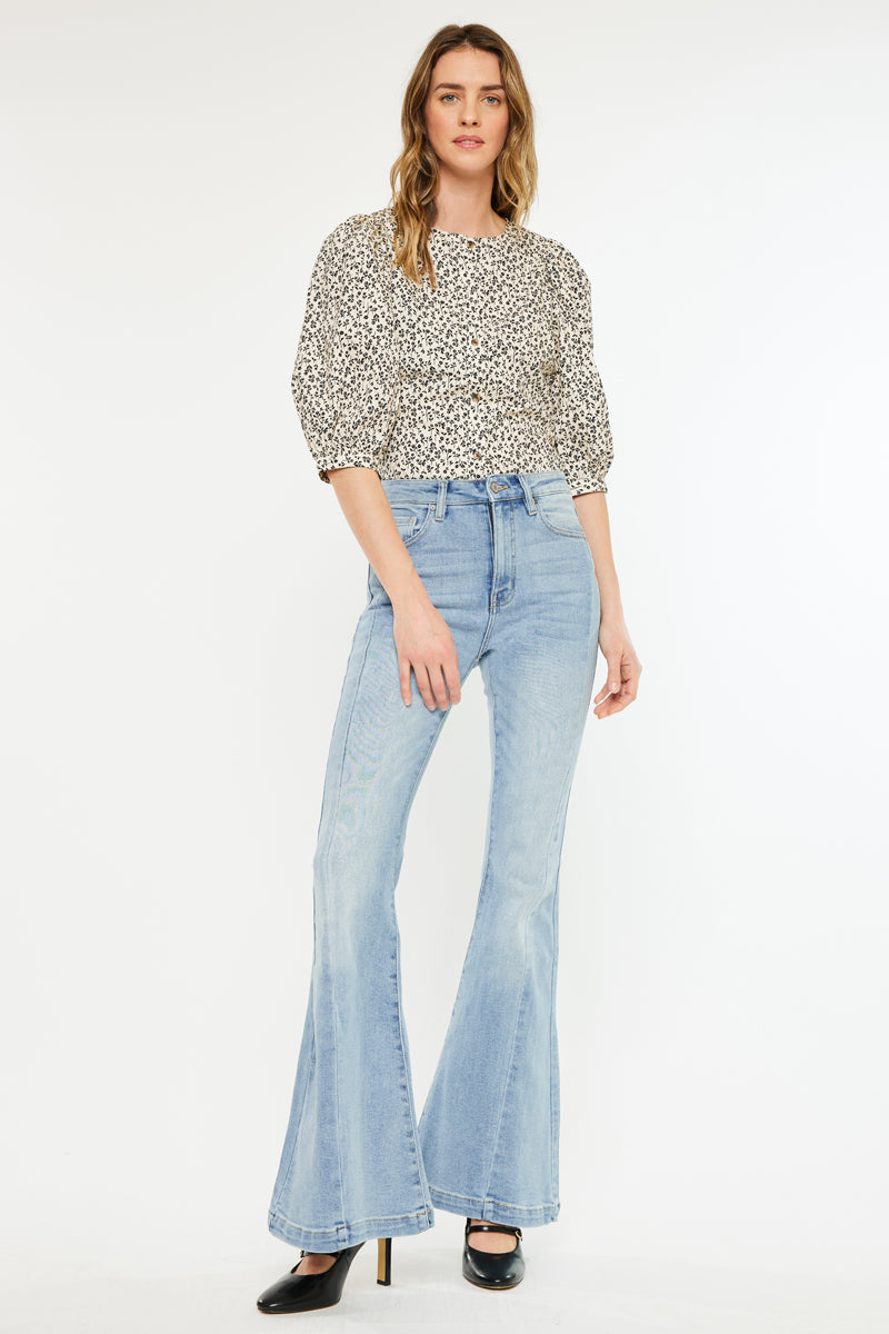 Amayah High Rise Super Flare Jeans - Official Kancan USA
