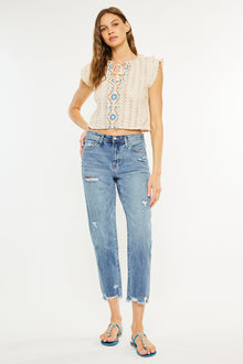  Michelle High Rise Slim Straight Leg Jeans - Official Kancan USA