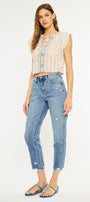 Michelle High Rise Slim Straight Leg Jeans - Official Kancan USA
