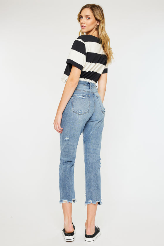 Michelle High Rise Slim Straight Jeans - Official Kancan USA