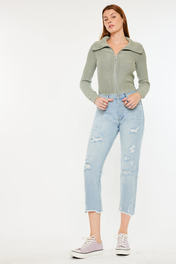 Sierra High Rise Straight Leg Jeans - Official Kancan USA