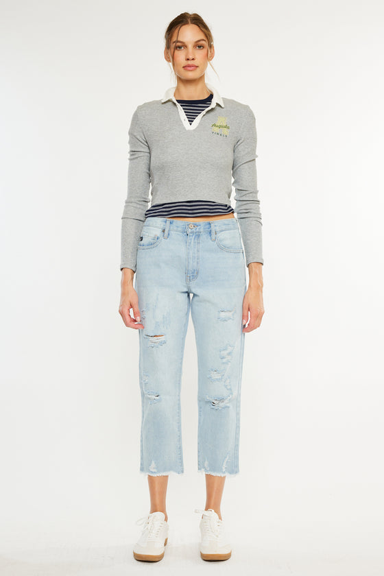 Sierra High Rise Straight Leg Jeans