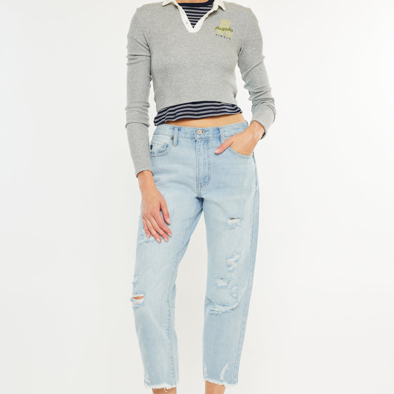 Sierra High Rise Straight Leg Jeans