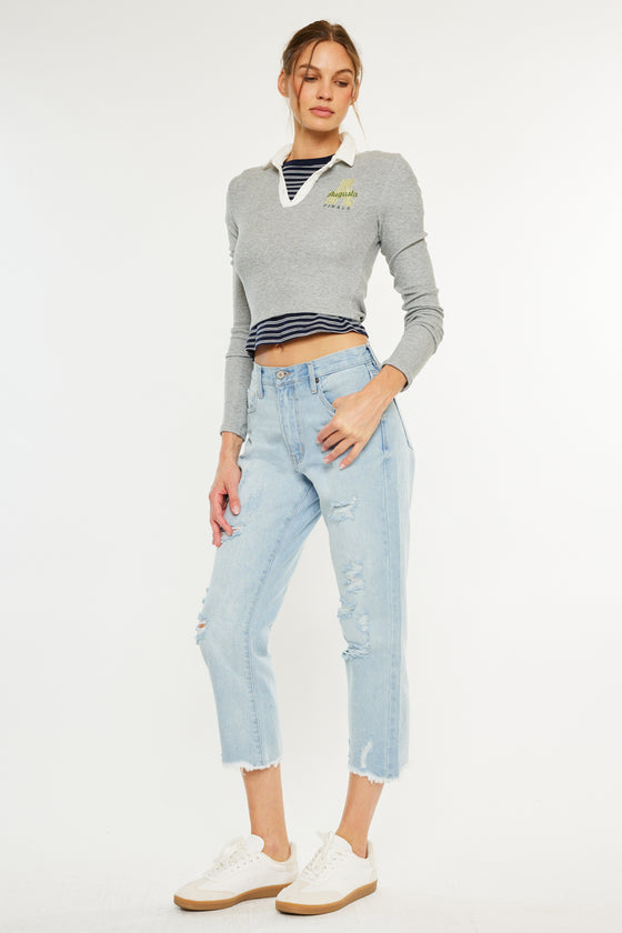 Sierra High Rise Straight Leg Jeans