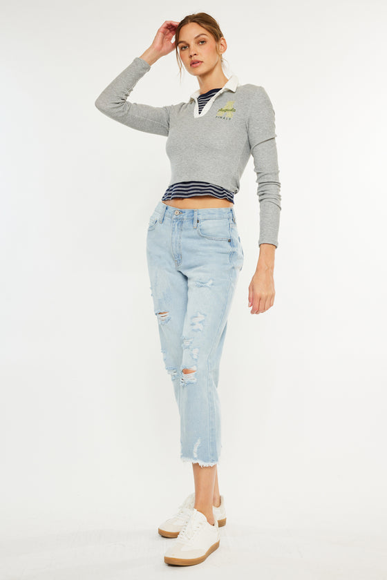 Sierra High Rise Straight Leg Jeans