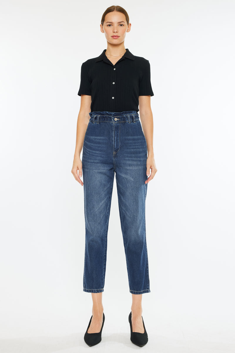 Dottie Ultra High Rise Paper Bag Slouch Fit Jeans - Official Kancan USA