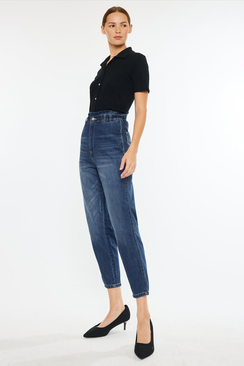 Dottie Ultra High Rise Paper Bag Slouch Fit Jeans - Official Kancan USA