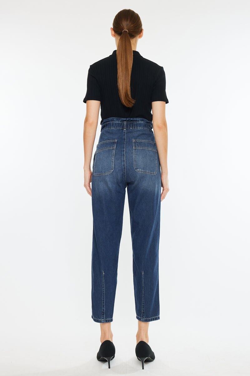 Dottie Ultra High Rise Paper Bag Slouch Fit Jeans - Official Kancan USA