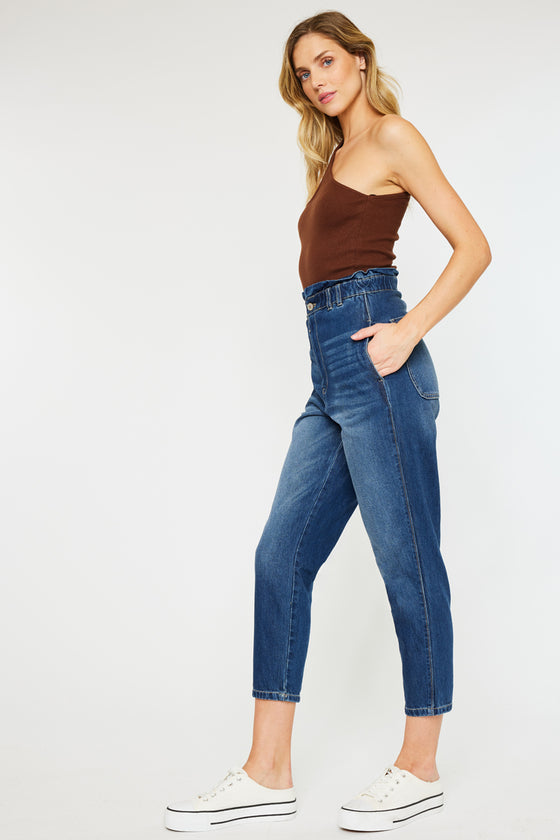 Dottie Ultra High Rise Paper Bag Slouch Fit Jeans