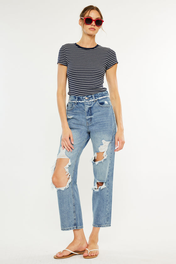 Sylvie Ultra High Rise 90's Boyfriend Jeans - Official Kancan USA