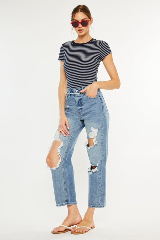 Sylvie Ultra High Rise 90's Boyfriend Jeans - Official Kancan USA