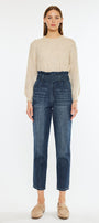 Thalia Ultra High Rise Belted Mom Jeans - Official Kancan USA