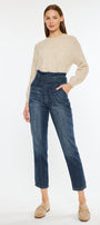 Thalia Ultra High Rise Belted Mom Jeans - Official Kancan USA