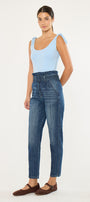 Thalia Ultra High Rise Belted Mom Jeans - Official Kancan USA