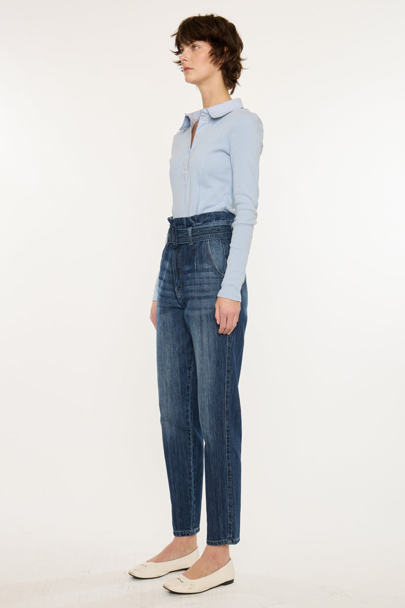 Thalia Ultra High Rise Belted Mom - Official Kancan USA