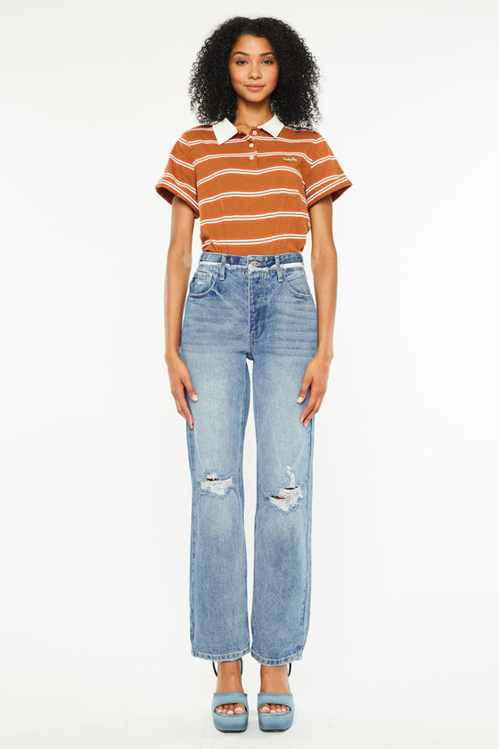 Laila High Rise 90's Straight Leg Jeans - Official Kancan USA