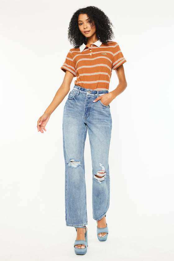 Laila High Rise 90's Straight Leg Jeans - Official Kancan USA