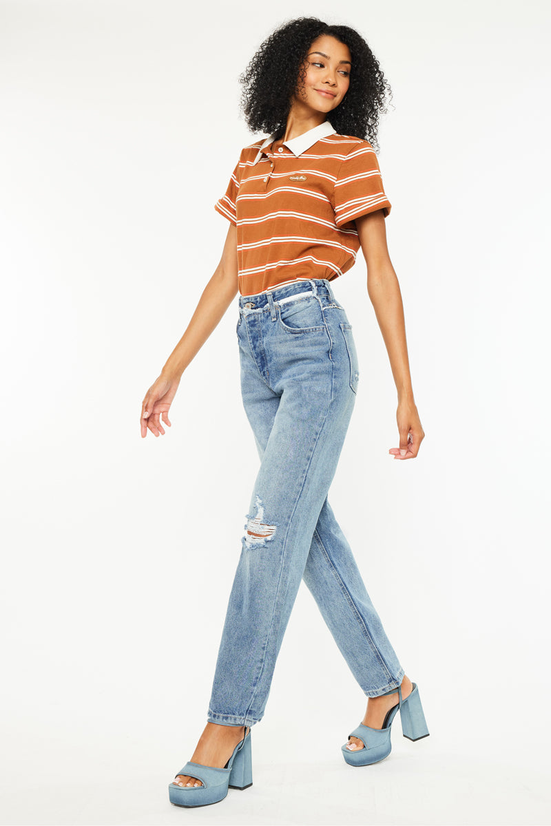 Laila High Rise 90's Straight Leg Jeans - Official Kancan USA