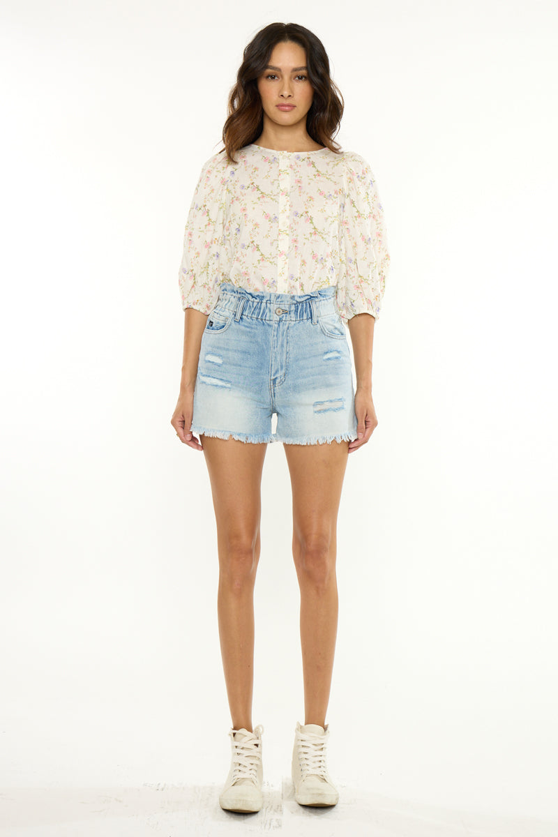 Daelyn Ultra High Rise PaperBag Shorts
