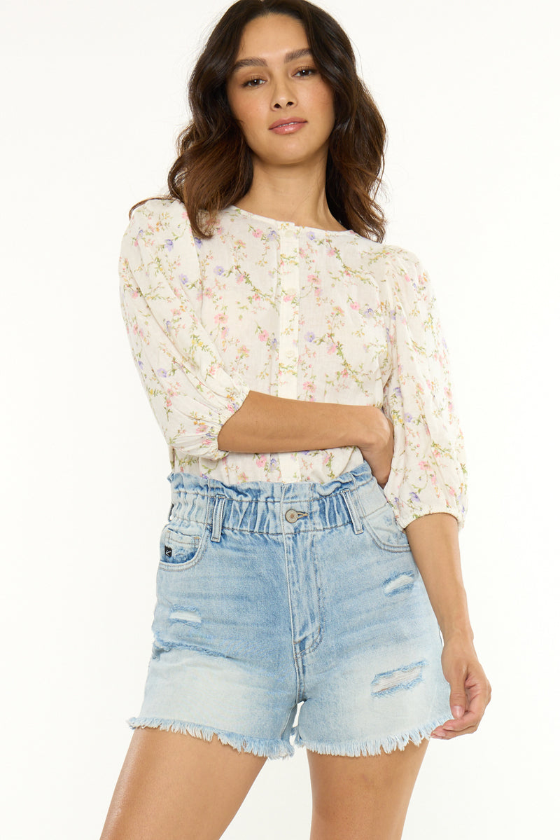 Daelyn Ultra High Rise PaperBag Shorts