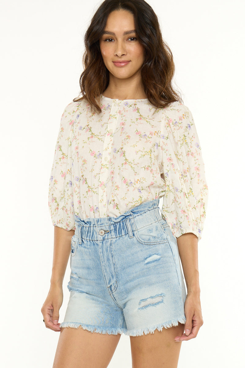 Daelyn Ultra High Rise PaperBag Shorts
